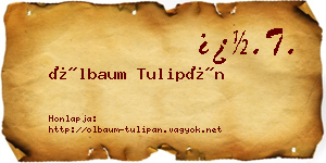 Ölbaum Tulipán névjegykártya